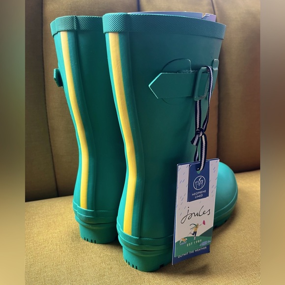 Joules Kelly Neoprene Welly Rain Boots ~ Size 6 - Picture 1 of 8